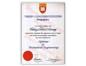Ngee Ann Polytechnic - Fake Diploma Sample from Singapore